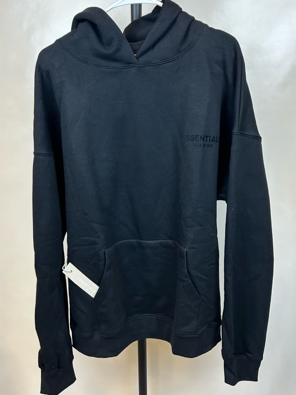 Essential Men's Black Hoodie- size XL
